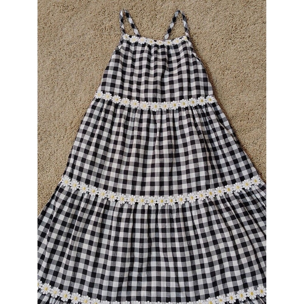 Isaac Mizrahi Girls Gingham Daisy Maxi Sun Dress - Picture 4 of 11